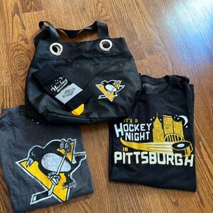 NHL penguins bundle little earth bag t-shirts socks